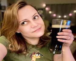 Emily Clark (YouTuber) consuming alcohol